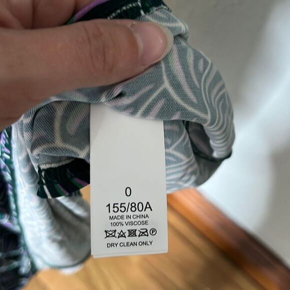 Kate Spade New York Womens Maxi Dress Puff Shoulder Long Sleeve Abstract Size 0 - Picture 12 of 14